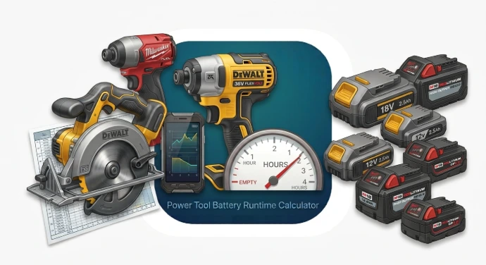 Power Tool Battery Runtime Calculator