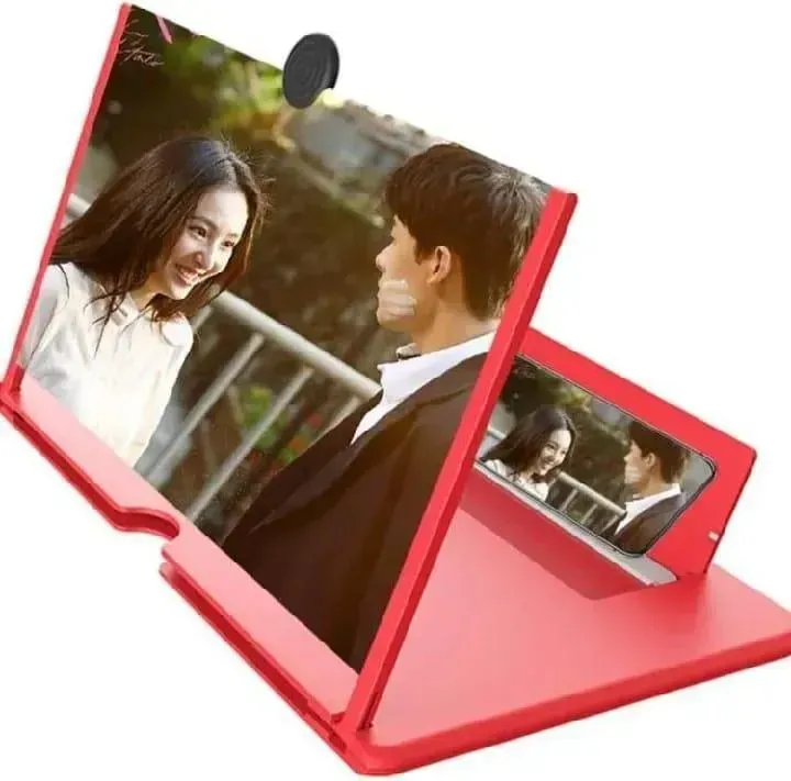 Red Video Amplifying Screen for Phone, ABS Plastic, Durable & Affordable
