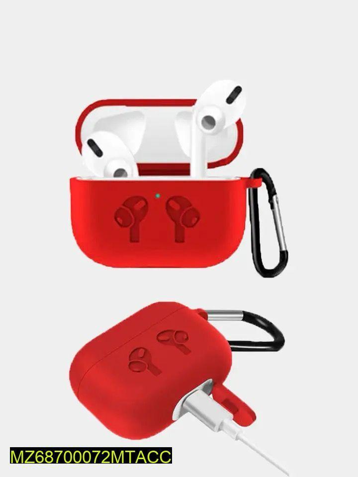 Red Shockproof AirPods Pro Case with Carabiner