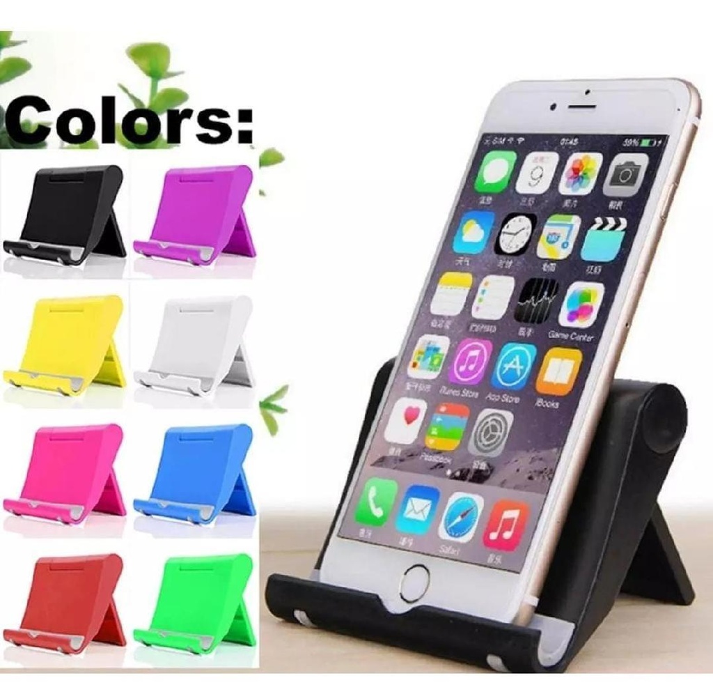 Foldable Phone Holder Black Blue Green ABS 10cm