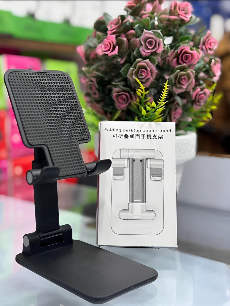 Foldable Phone Stand Black White ABS Plastic