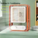 Rechargeable USB Mini Air Cooler Fan with Spray Humidifier & Purifier | 3-Speed Portable Desktop Air Conditioner