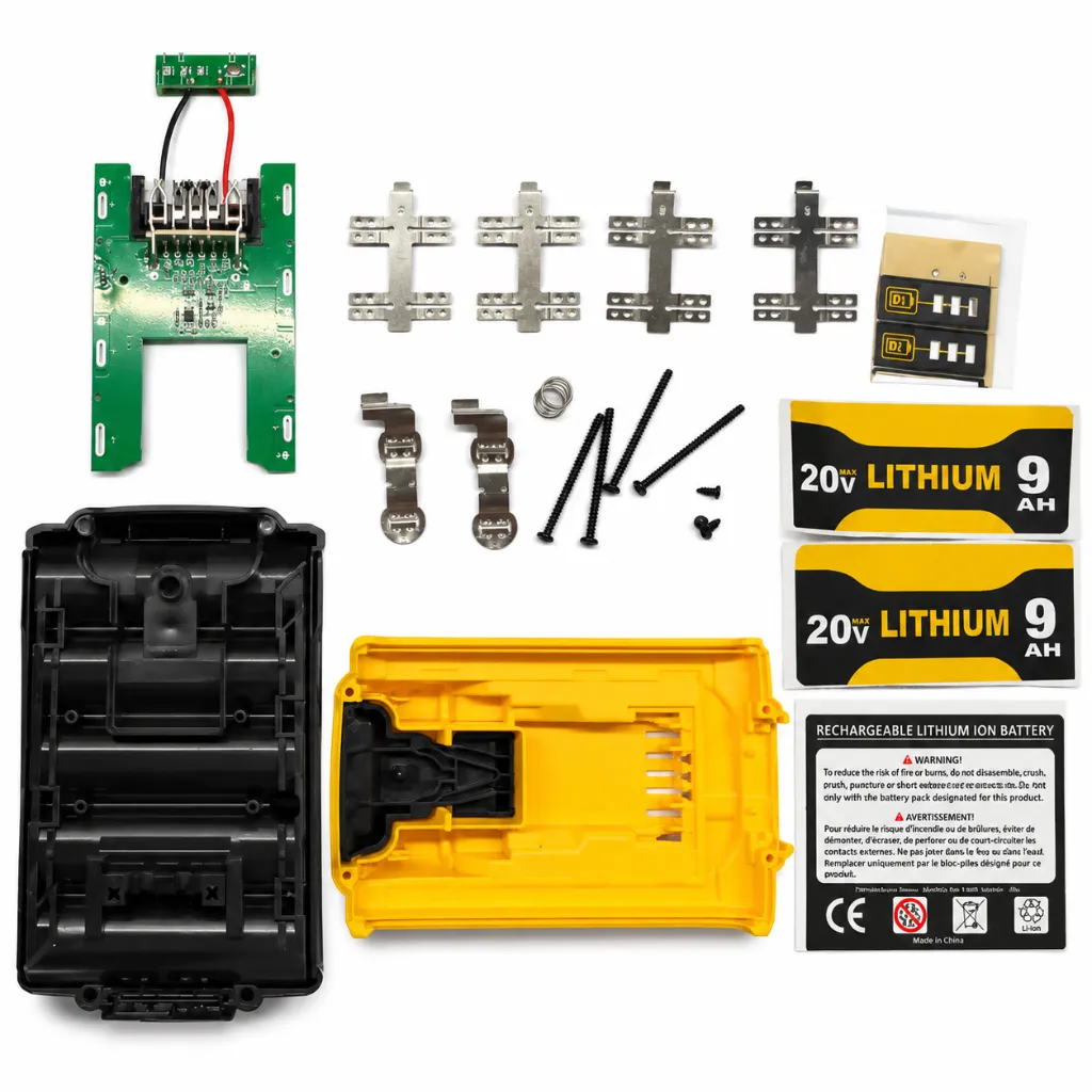 Replacement DeWalt Battery Kit/case/housing 8Ah 21700 for DeWalt 20V Max Battery- Compatible with  DeWalt 20V Tools & Original Chargers 8Ah Li-ion
