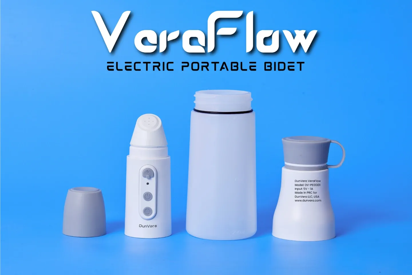 VeraFlow Portable Electric Bidet Sprayer Rechargeable Handheld Travel Hygiene | Muslim Shower| Chargeable Sprayer