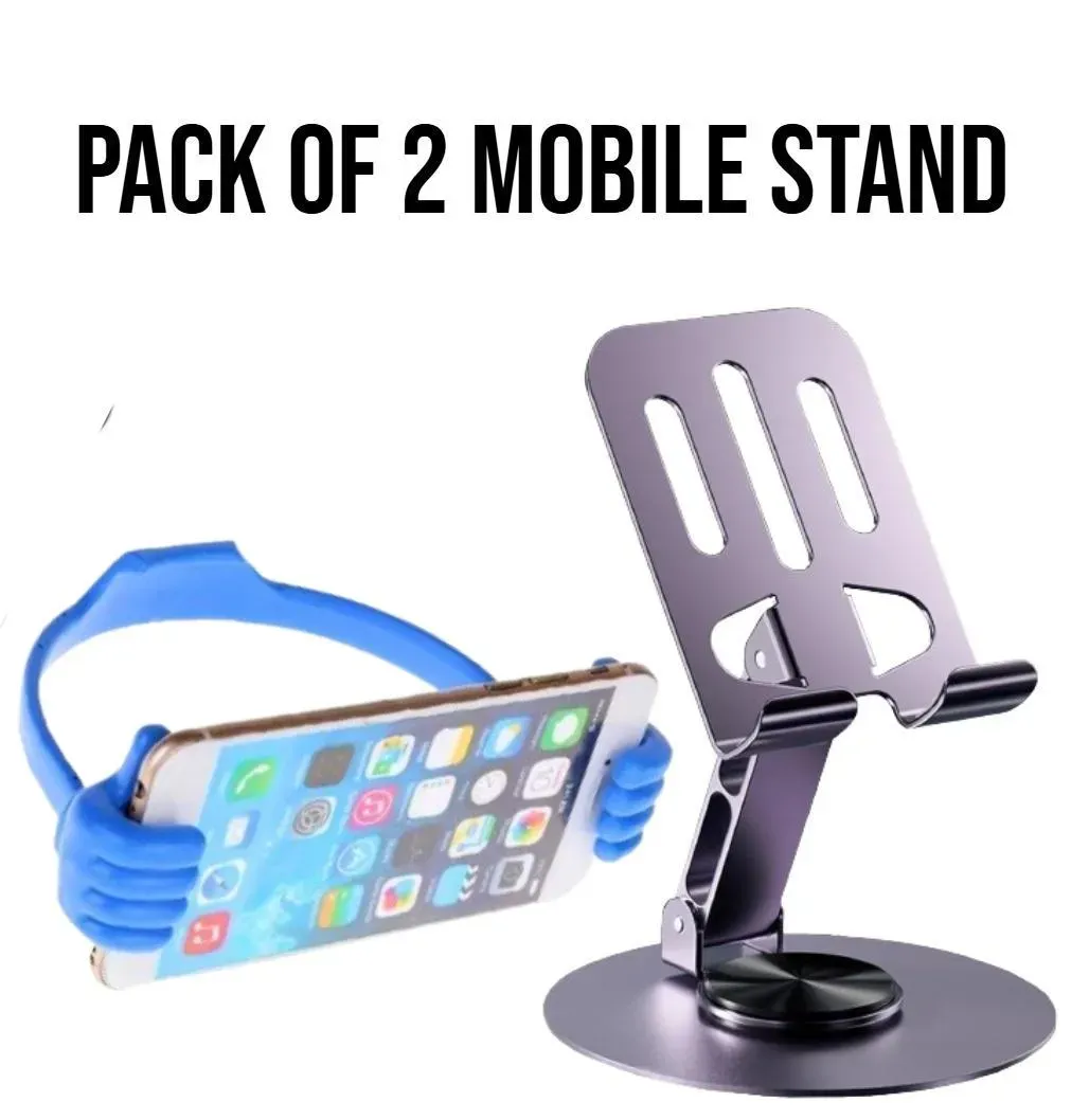 Mobile Phone Holder Multicolor Pack of 2 Adjustable Stand
