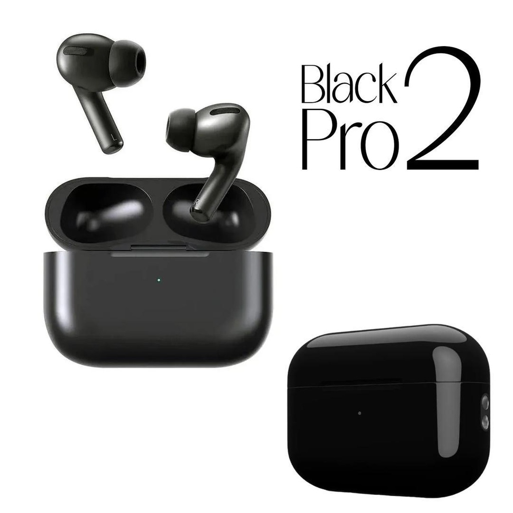 Black Pro 2 Bluetooth Earbuds Fast Charge Long Battery