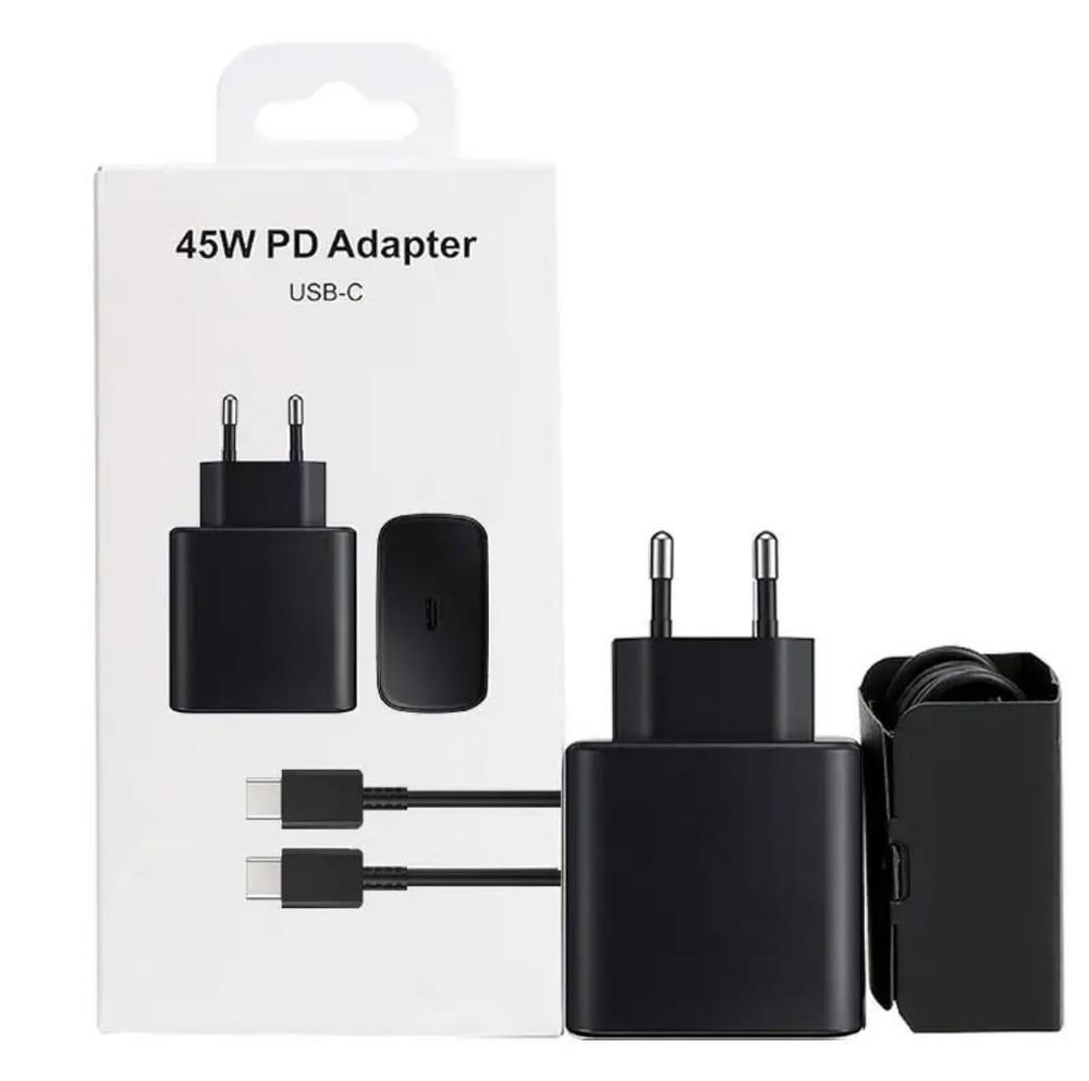 45W Fast Charging Android PD Charger Black White