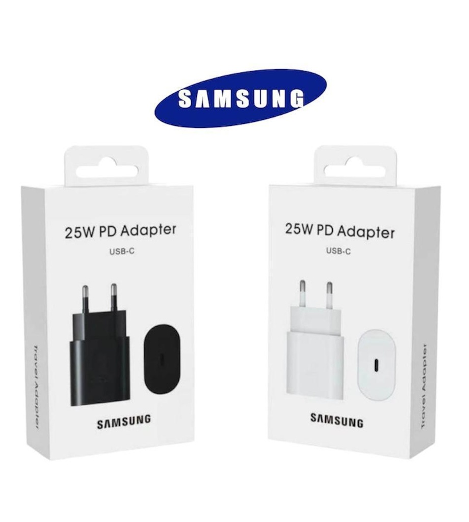 Samsung 25W PD USB-C Travel Adapter Black White