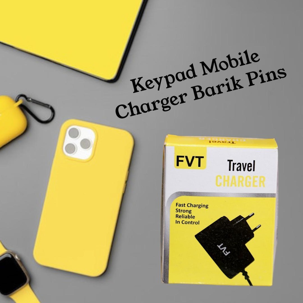 FVT Travel Charger Fast Charging Black Plastic