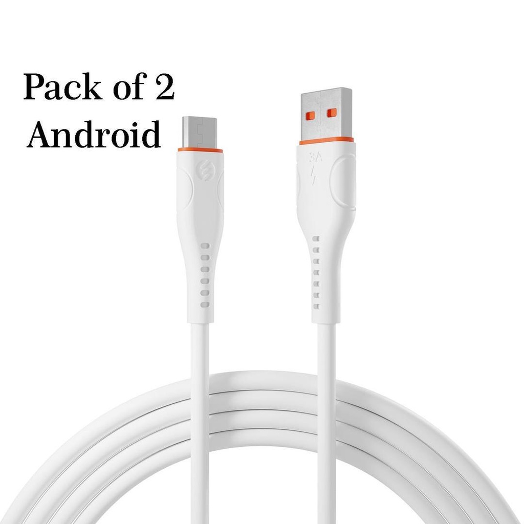 2 Pcs White USB C Fast Charging Cable
