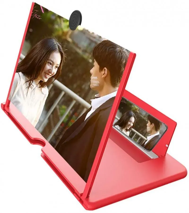3D HD Phone Screen Magnifier Red Portable Amplifier